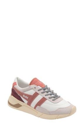 Gola Eclipse Pure Low Top Sneaker in White/Dusty Rose/Coral Pink at Nordstrom Rack, Size 7