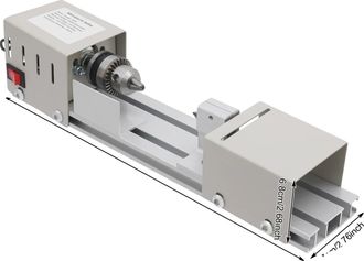 OEM Mini Torno Para Madera, Velocidad Regulable, Construcci&oacute;n Superior, Color Gris