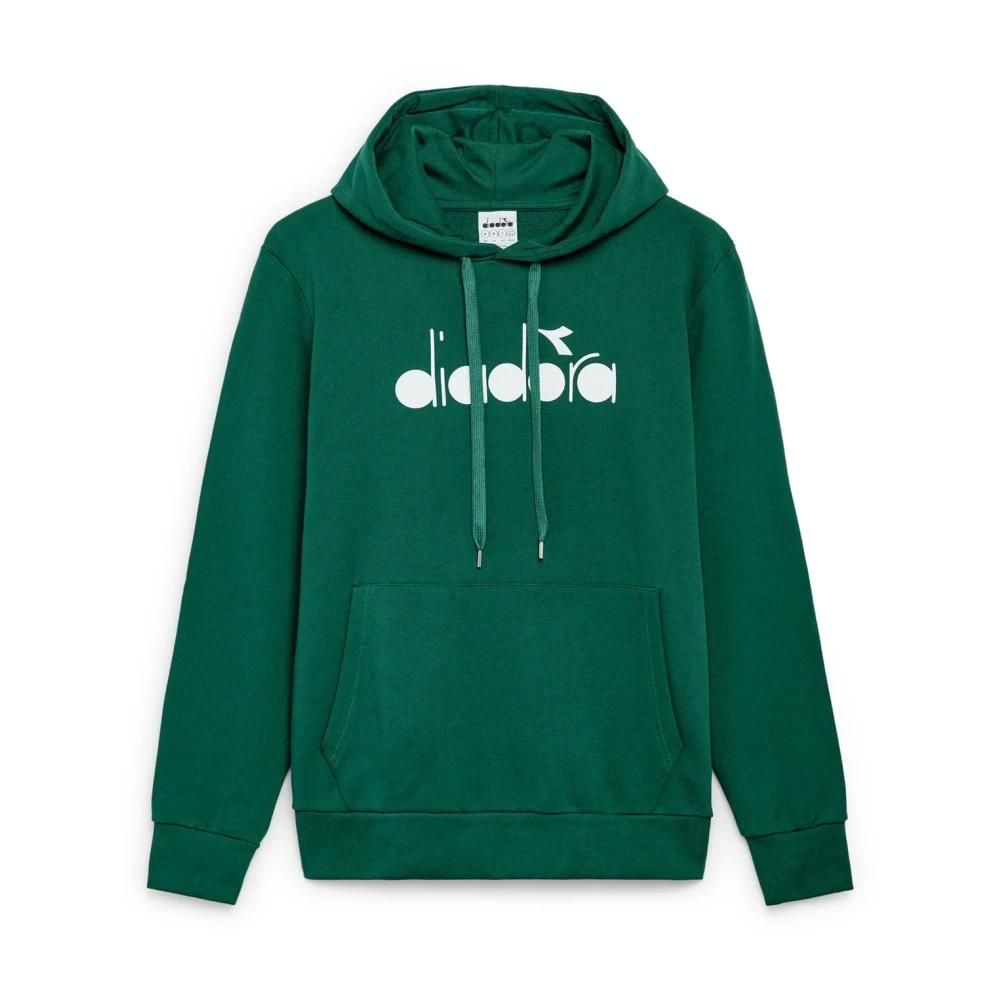 Sweat pull homme Diadora bleu polyester taille 2XL - Logo