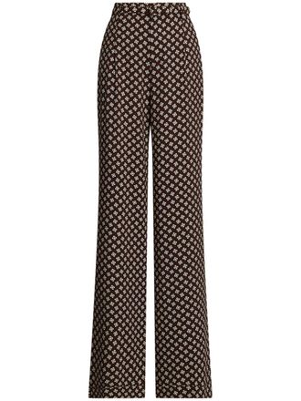 Ralph Lauren Collection Dean trousers - women - Mulberry Silk/Elastane - 10 - Brown