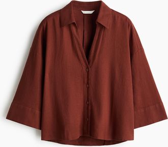 H&M Bluse aus Leinengemisch - Beige