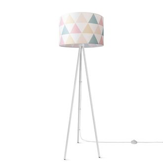 Paco Home Paco Home - L&aacute;mpara De Pie Sal&oacute;n Moderna E27 Lectura Luminaria De Pie Soporte Retro Pantalla Dise&ntilde;o 2 (&oslash;45,5 Cm), L&aacute;mpara De Pie Tr&iacute;pode - Blanco