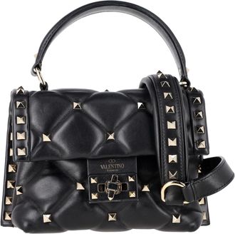 Valentino Pre-owned Womens Garavani Small Candy Stud Top Handle Bag in Black Leather - One Size