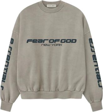 Fear of God Heavy Fleece Cropped Relaxed Sweatshirt - Heren - Sweatshirts - Grijs - M - Katoen - Hoodies & sweatvesten