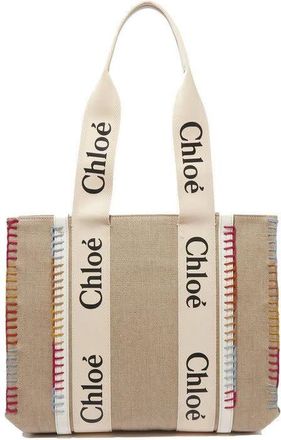 Chlo&eacute; Beige Linen Tote Bag