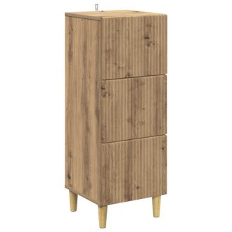 vidaXL Cajonera Roble Artesanal 33 X 34,5 X 90 Cm Madera De Ingenier&iacute;a Vidaxl