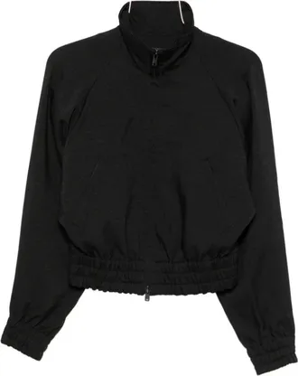 Yohji Yamamoto Jassen, Dames, Zwart, S, Polyester, Sport Uniform Adaptive Track Top