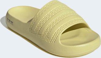 adidas Badesandale ADIDAS ORIGINALS AYOON ADILETTE, Damen, Gr. 39, powder gelb, powder gelb, core schwarz, Synthetik, Schuhe Badesandale, Badelatschen