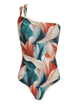 Lygia & Nanny Miusha one-shoulder printed swimsuit - Green