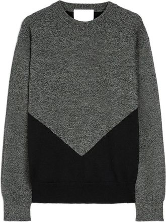 Jil Sander Maglione in lana con inserti - Grigio