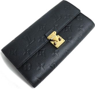 Louis Vuitton Black Monogram Empreinte Long Wallet (Bi-Fold) (Pre-Owned)