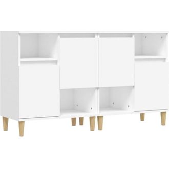 vidaXL Vidaxl - Aparadores 2 Uds Madera Contrachapada Blanco 60x35x70 Cm