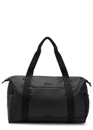 BOSS Boss Stenson Logo Coated Faux Leather Holdall - Black - One Size