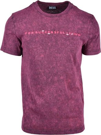 Diesel Burgundy Vintage Cotton T-Shirt