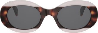 Celine Triomphe 52mm Oval Sunglasses in Pink /Other /Smoke at Nordstrom