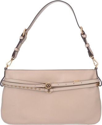 Pinko Beige Medium Belt Shoulder Bag