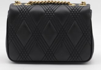 Valentino Garavani Black Leather Quiltie 67 Shoulder Bag