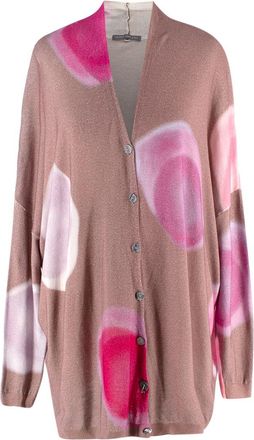 In Bed With You In Bed With You Pink Printed Longline Cardigan Size XS