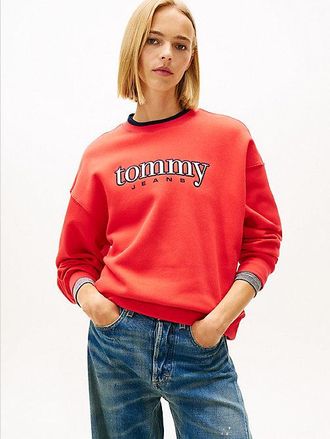 Tommy Hilfiger Sudadera holgada de felpa con logo