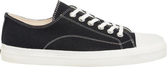 Moschino Schoenen, Heren, Zwart, 45 EU, Effen Edge Sneakers met Vetersluiting