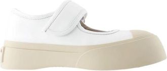 Marni Mary Jane Platform Schoenen - Dames - Sneakers - Wit - 39 EU - Leer - Schoenen