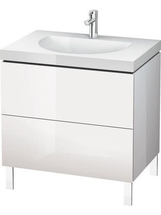 Duravit Lavabo Para Muebles Duravit L-cube C-bonded Con Base, Colgado En La Pared, 120x48 Cm, 1 Extra&iacute;ble, Sin Rebosadero, 3 Agujeros Para Grifos, Color: Laca