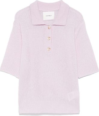 Lisa Yang Masy buttoned polo top - Purple