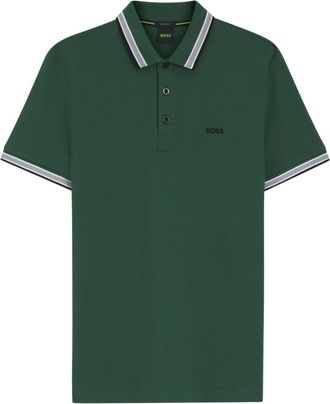 HUGO BOSS Green Cotton Logo Polo
