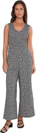 Toad&Co Gemina Tank Top Jumpsuit Womens Jumpsuit & Rompers One Piece Salt Ditsy Print : LG (US 12-14), Cotton/Elastane/Lyocell
