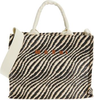 Marni Small Logo Basket Bag in 00N99 Black at Nordstrom