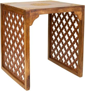 Wanderlust Deco Wanderlust Deco - Taburete De Madera Y Metal 45x45x53h Cm