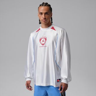 Nike Jordan Mens Jordan Brooklyn Long-Sleeve Goalie Top in White | IM8995-100