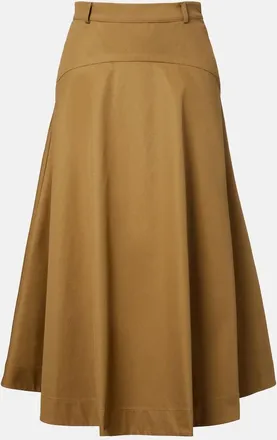 Balenciaga Cotton twill midi skirt