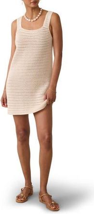 Faherty Seacoast Open Stitch Cotton Minidress in Cream at Nordstrom Rack, Size X-Small
