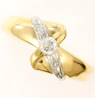 C&A Platinum Yellow Gold Yellow Gold (18K) Platinum 900 Band Ring (Pre-Owned)