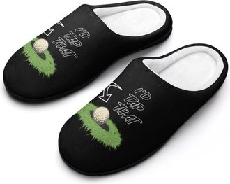 Generic Id Tap That Golf Mens Slippers Slip On Comfortable Fleece Cotton House Shoes Winter