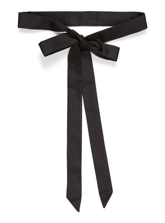 Blick. Mens Monochrome pure silk ribbon tie
