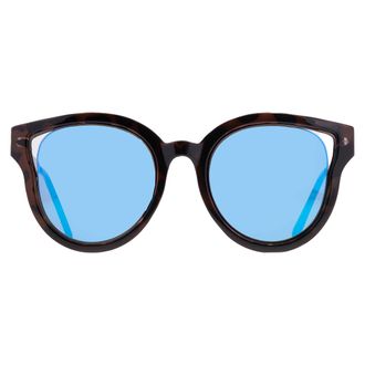 Guess Blue Mirror Butterfly Ladies Sunglasses GF0323 53X 54