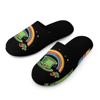 Generic Irish Hat St Day Partick Rainbow Mens House Slippers Slip Indoor Slipper On Shoes Warm Outdoor