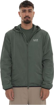 Emporio Armani Core Hooded Bomber Jacket - Heren - Bomber jackets - Groen - 3XL - Polyester - Jassen