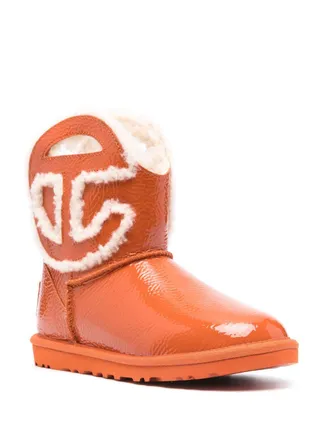 UGG x Telfar Logo Mini Crinkle Boot - Orange