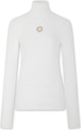 Paco Rabanne Witte Turtle-neck Gebreide Top - Dames - Coltruien - Wit - M - Truien & Vesten
