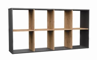 Topeshop Marion - Estanter&iacute;a Modular Con 8 Cubos - Librer&iacute;a Con 8 Compartimentos - 147x30x75 Cm - Muebles De Almacenaje