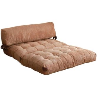 Dmora Divano letto 2 posti Dysnomia, Sof&agrave; trasformabile, Divanetto per ospiti, Poltrona letto contenitore, 120x75 h79 cm, Marrone - Dmora