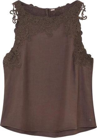 Gustav Mouwloze Top - Dames - Tops zonder mouwen - Bruin - 2XL - Tops