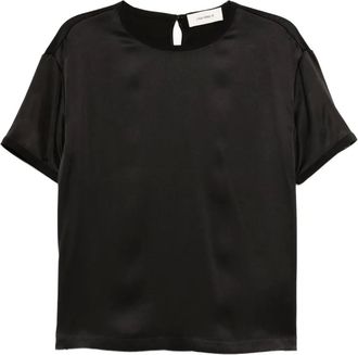 Lisa Yang Top con maniche corte - Nero