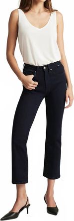 Mavi Anika Cropped Flare Jeans In Ink Blue