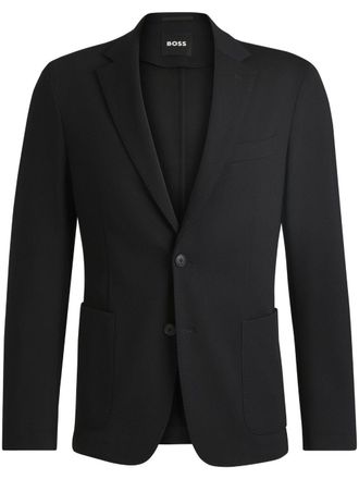 BOSS patch pocket blazer - men - Polyamide/Elastane - 48 - Black