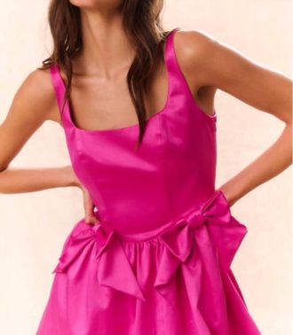 LoveShackFancy Bayer Mini Dress In Fuchsia