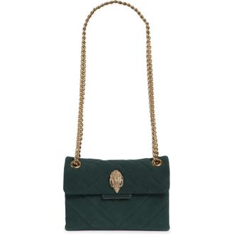 Kurt Geiger Mini Kensington Leather Convertible Shoulder Bag in Dark Green at Nordstrom Rack